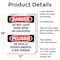 Signmission Do Not Leave Door Open Or Unlocked Bilingual, 12 in W x Rectangle, Aluminum OS-2PACK-DS-A-1218-VS-1152 - alternate 8